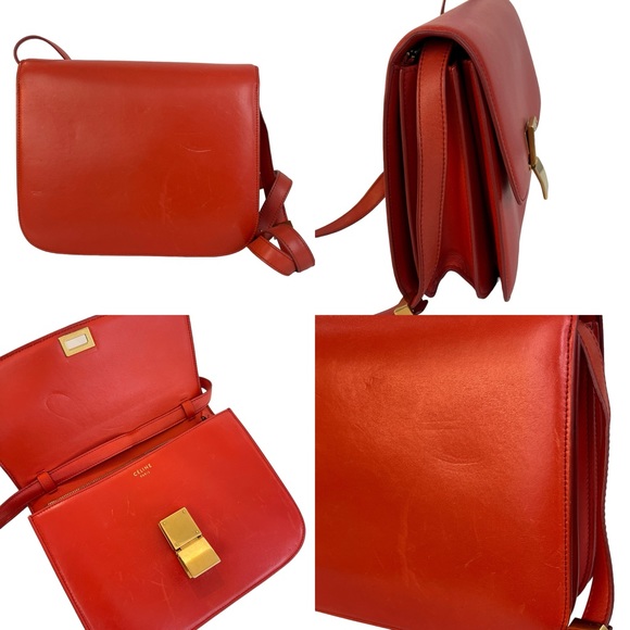 CELINE Goatskin Medium Classic Box Flap Bag Cinnamon - Picture 6 of 13